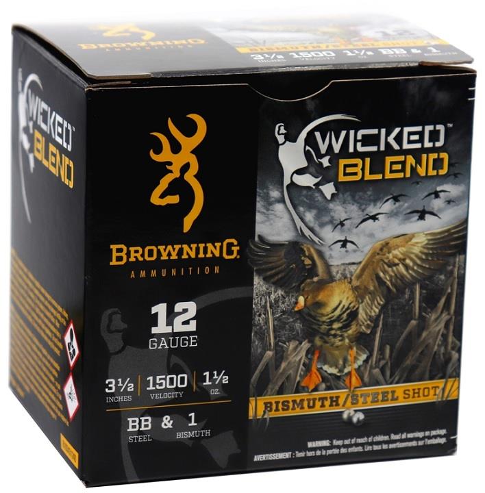 Wicked Blend 12GA, 3 1/2", 1 1/2 oz, #1+#BB - 25Rds/Box