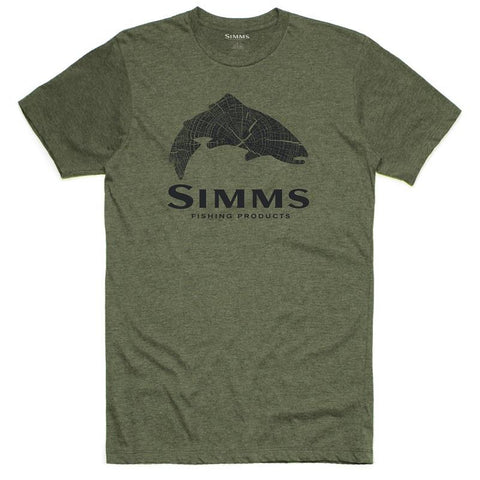 Simms Wood Trout Fill T-Shirt - Mens