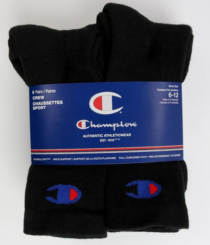 Champion Big C Crew Sock 6 Pairs - Mens