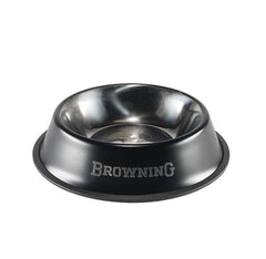 Browning Dog Bowl 9" Stainless Steel - Lrg. Black