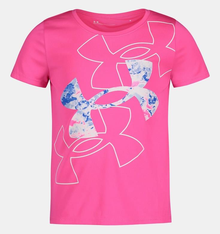 UA Candy Clouds Floating Logo Tee(2t-4t) - Girls