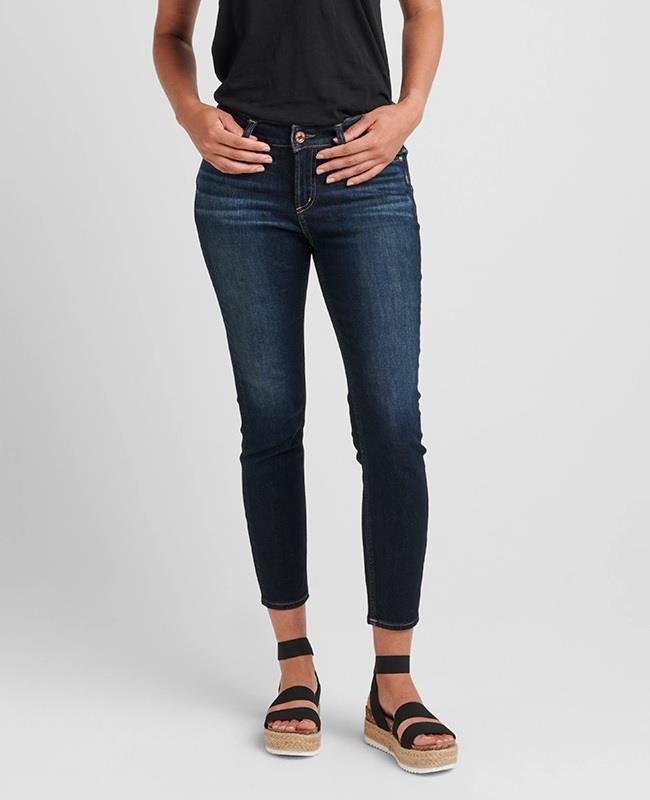Elyse Mid Rise Skinny Crop Jeans - Womens