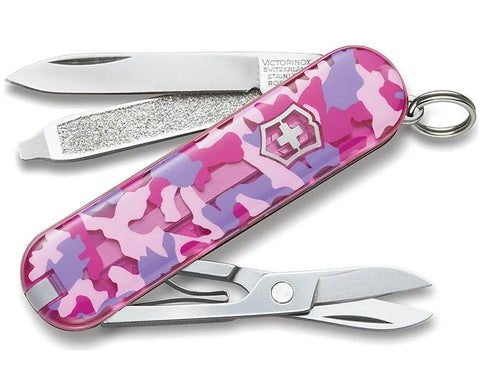 Pink Camo Classic SD Small Pocket Knife