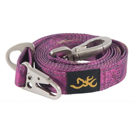 Browning Classic Camo Webbing Leash 6' Realtree Pink