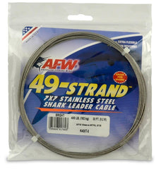 AFW 49-Strand, 7x7 SS Shark Leader Cable, 400LB - Bright