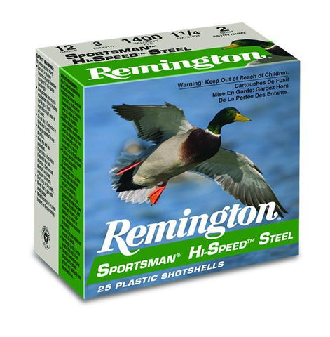 Remington Sportsman Steel 12 Gauge 3'' 1-1/4 OZ #2 1400 FPS
