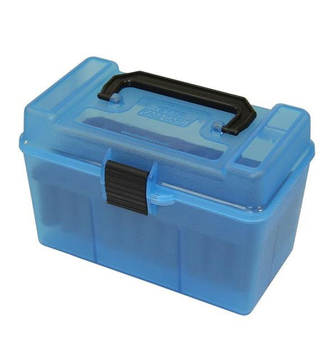 MTM Ammo Case Deluxe Clear Blue - 50RD Capacity