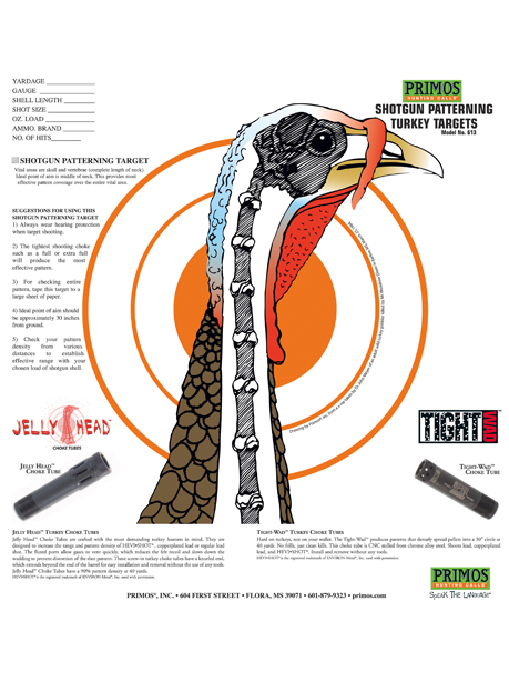 Primos Hunting Patterning Turkey Target