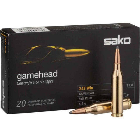 Sako Ammunition 243 Win 100 Gr. Gamehead