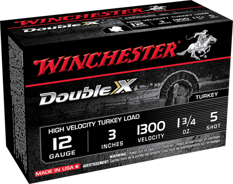 Winchester Double X 12 Gauge 3'' 1-3/4 OZ #5 1300 FPS