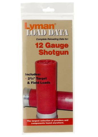 Lyman Load Data Book 12 Gauge