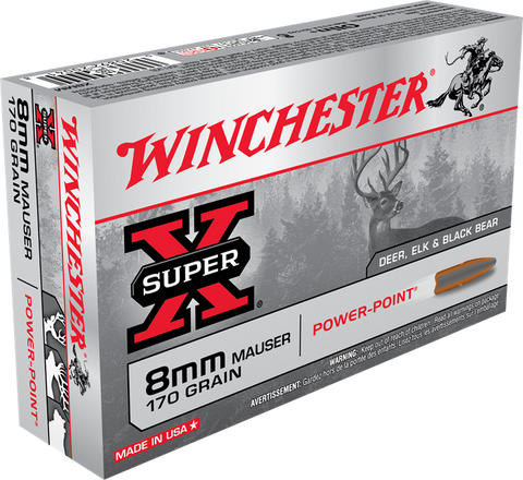 Winchester Super-X 8mm Mauser (8x57)  170 Gr. Power Point