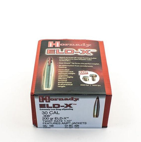 Hornady Bullet 30 Cal.308 200GR ELD-X -100ct