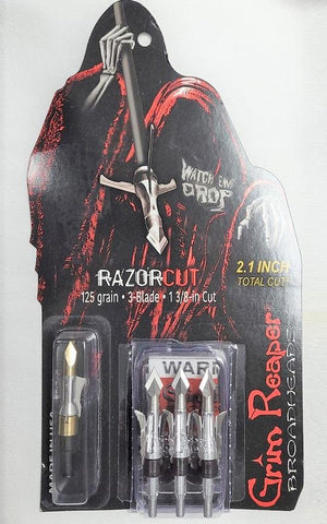 Grim Reaper Broadhead Razorcut SS 125GR - 3pk