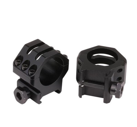 Six Hole Tactical Rings for 1" Maintubes (Medium, Matte Black)