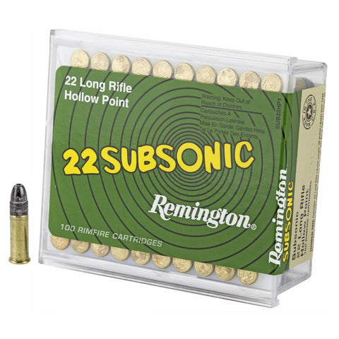 Remington Subsonic 22 LR 38 Gr. 1050 FPS - 100 Round Pack