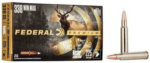 Federal Premium Nosler Accubond 338 Win Mag 225 Gr.