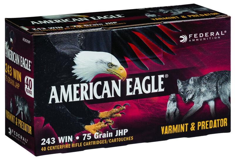 American Eagle Varmint & Predator Bulk Pack 243 Win 75 Gr. JHP