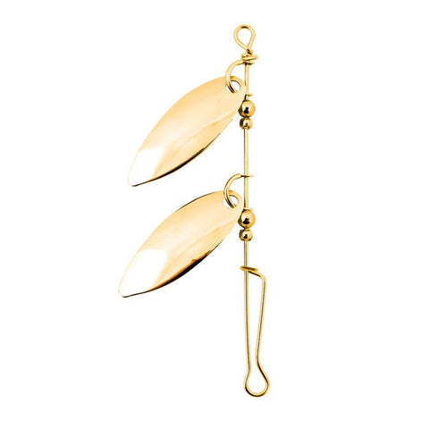 #3 Gold Double Willow Leaf Spinner
