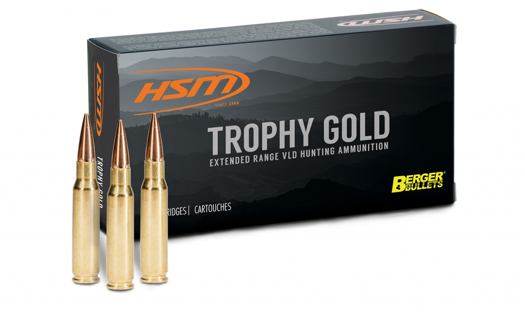 HSM Trophy Gold 300 SAUM 168 Gr. Berger VLD Hunting