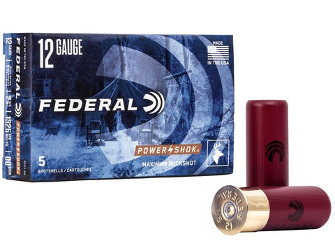 Federal 12Ga. Buckshot 2 3/4" 00 Buck 9 Pellets - 5 Rnd Box