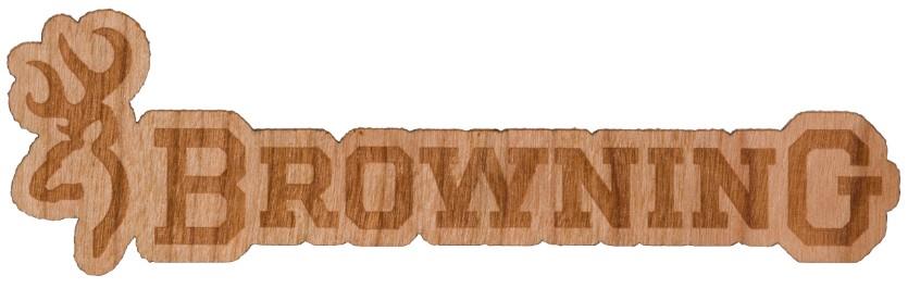 Browning 4" 2-Tone Real Wood Decal
