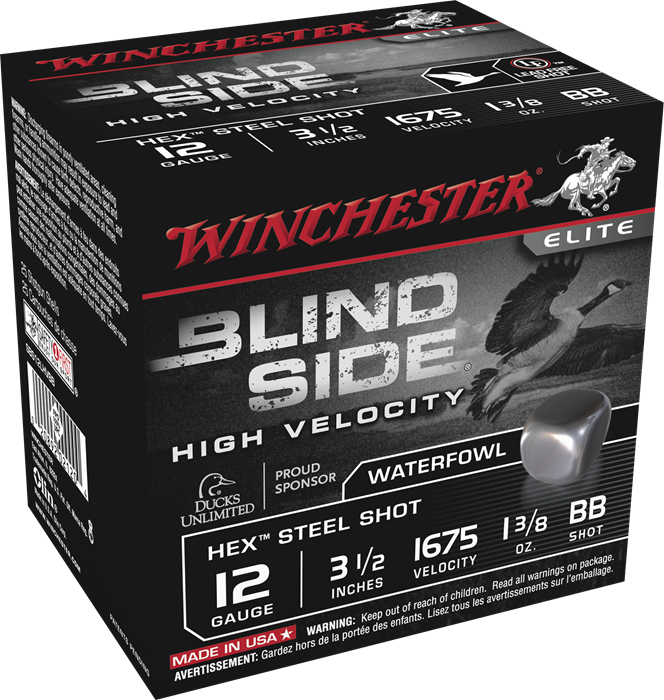 Winchester Blindside High Velocity 12 Gauge 3-1/2'' 1-3/8 OZ #BB 1675 FPS