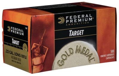 Federal Premium Gold Medal Target 22 LR 40 Gr. Solid 1080 FPS