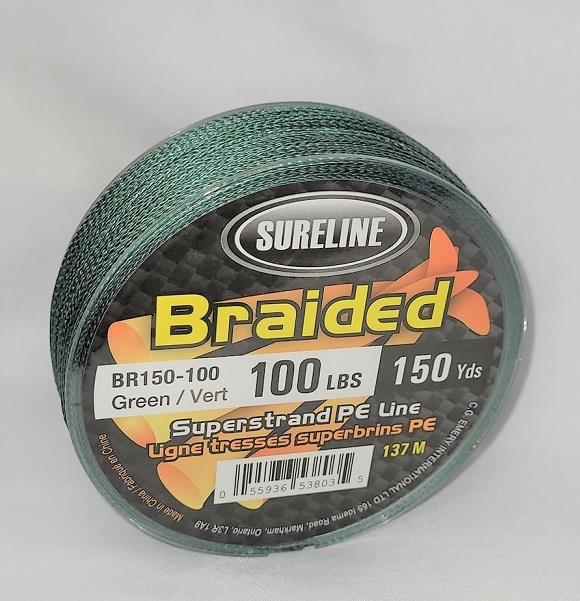 Sureline Braided Line 150Yds 100lb Test