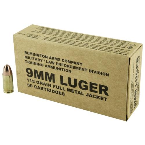 Remington Military / Law Enforcement Training 9mm Luger 115 Gr. FMJ