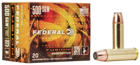 Federal Fusion 500 S&W 325 Gr. Bonded Soft Point