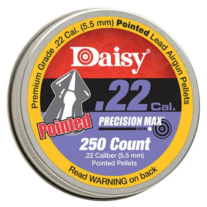 Daisy Precision Max Pointed Field Pellet, 250 CT, 0.22 Caliber