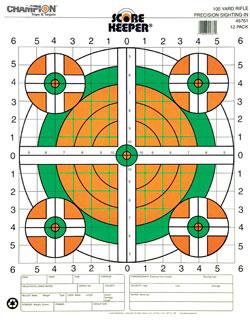 Champion Score Keeper Large 100 Yard Sight-In - 12 Pack