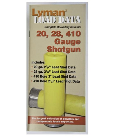 LYMAN Load Data Book 20,28,410 Gauge Shotgun