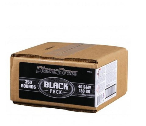 Blazer Brass Black Pack 40 S&W 180GR FMJ - 350Rnds