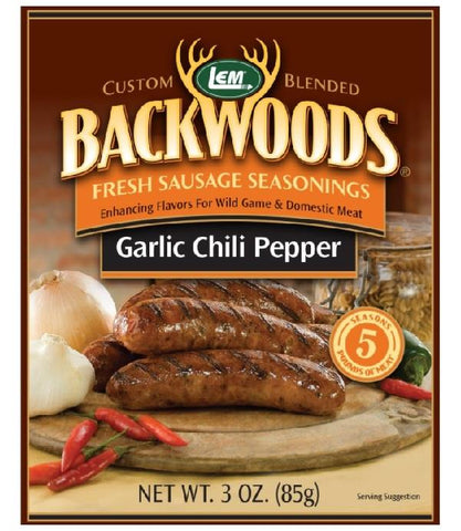 LEM Backwoods Garlic Chili Pepper Fresh Sausage Seasoning