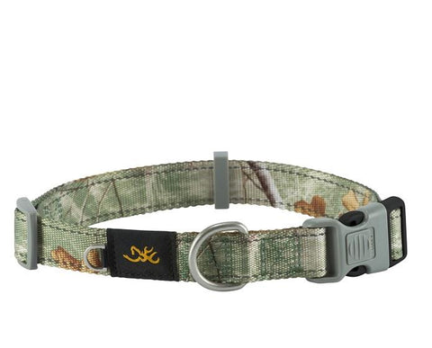 Browning Classic Camo Webbing Dog Collar: Medium 14"-20"