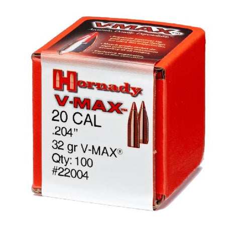 Hornady Bullet 20 Cal .204 32GR V-MAX - 100ct