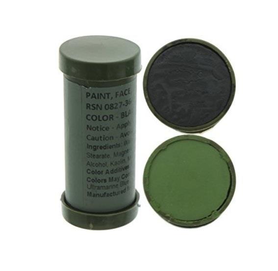 Black & Olive Drab Face Paint Stick