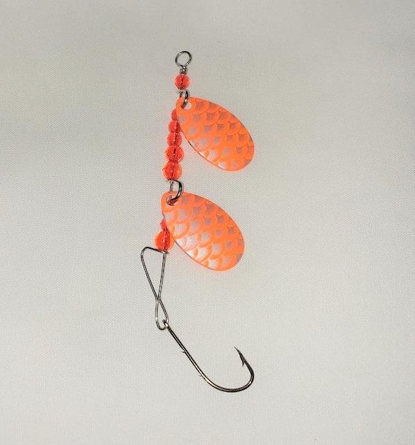Orange Fish Scales - #3 Double Spinner