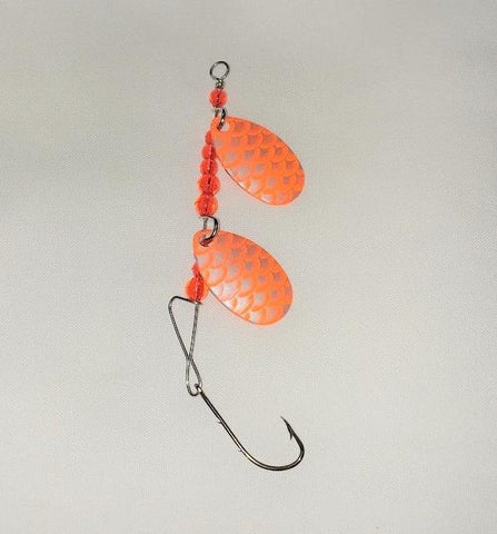 Orange Fish Scales - #3 Double Spinner