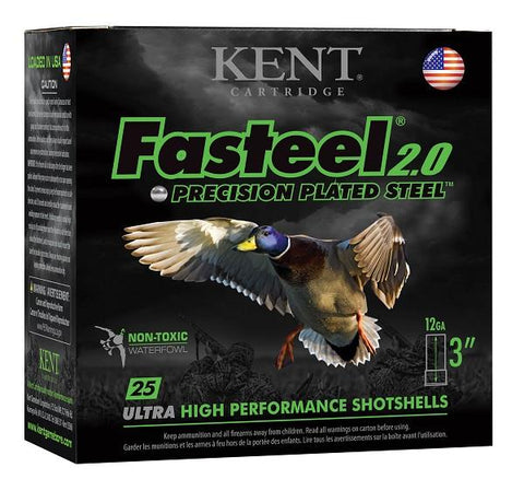 Kent Cartridge Fasteel 2.0 12GA. 3" 1-1/4oz #3 - 25Rd Bx